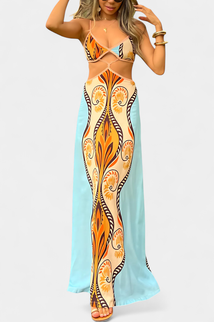 Grethel | Abstract Dress with Cutout Details