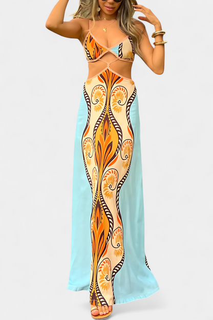Grethel | Abstract Dress with Cutout Details