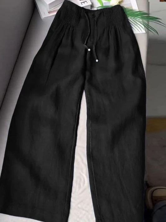 Dolly | Wide-leg Pants in Cotton and Linen Blend