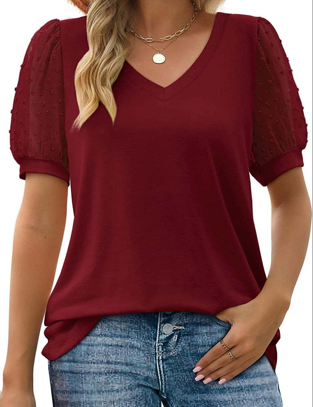 Helena | Sleek V-Neck Blouse
