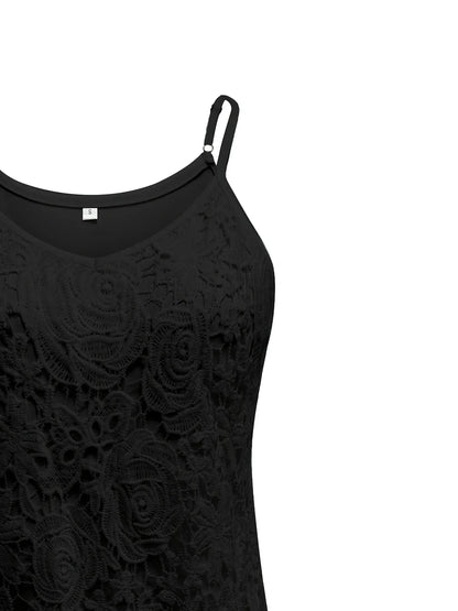 Kirsty | Elegant Sleeveless Lace Top With V Neck