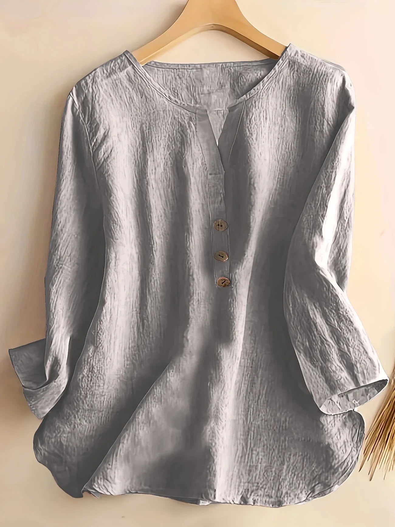 Lesley | Casual Cotton And Linen Blouse