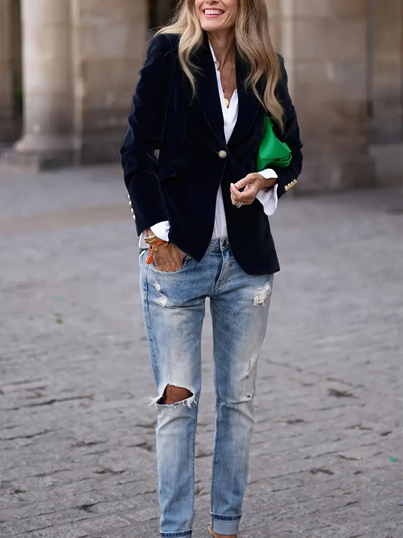 Diane | Elegant Velvet Blazer