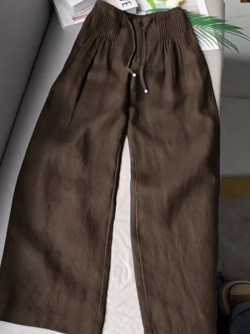 Dolly | Wide-leg Pants in Cotton and Linen Blend