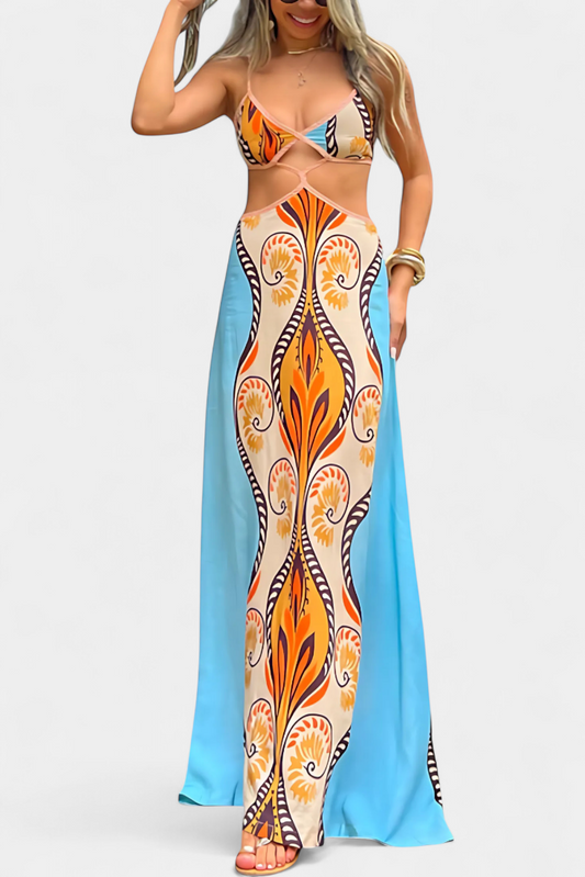 Grethel | Abstract Dress with Cutout Details