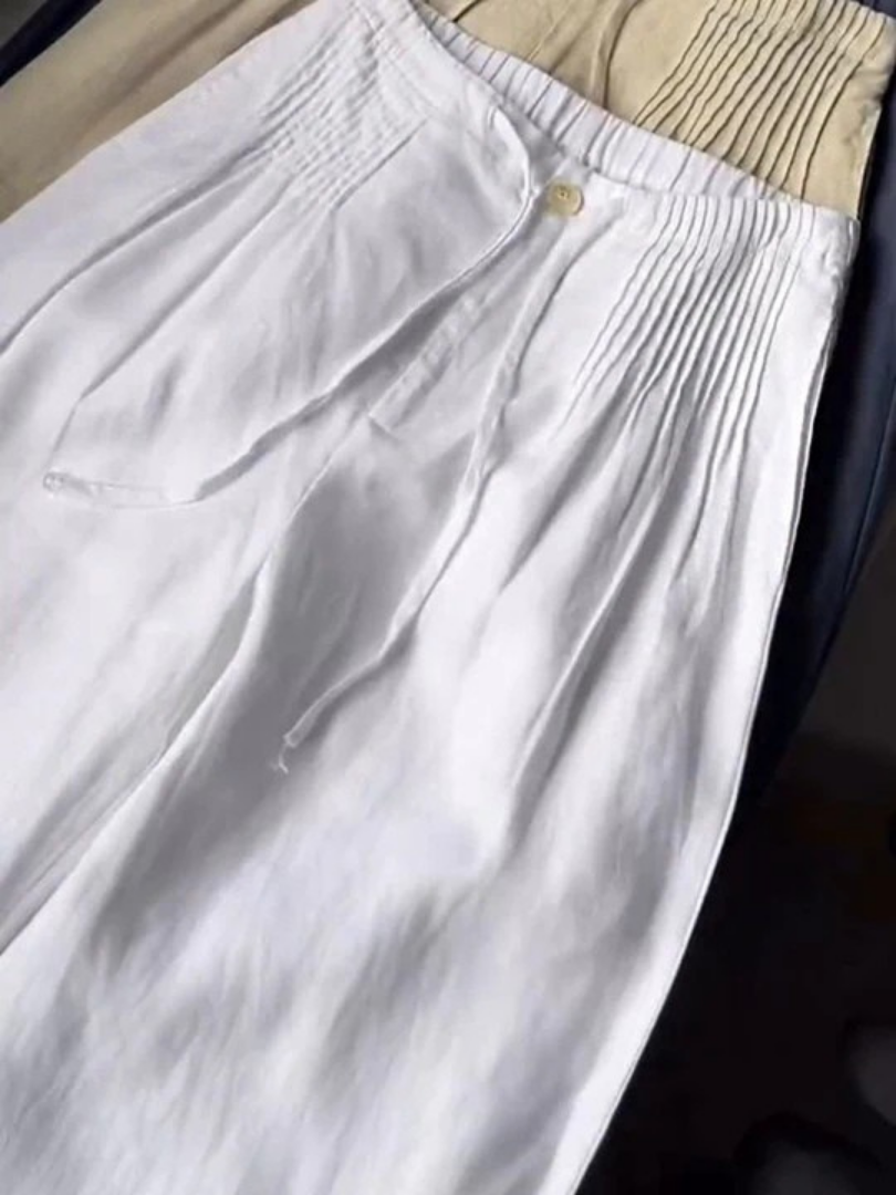 Dolly | Wide-leg Pants in Cotton and Linen Blend