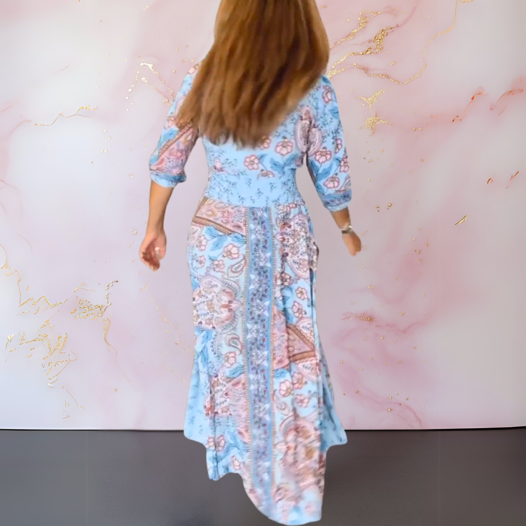 Fiona | Elegant V-Neck Summer Dress
