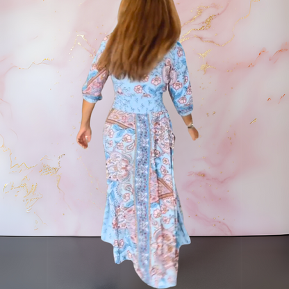 Fiona | Elegant V-Neck Summer Dress