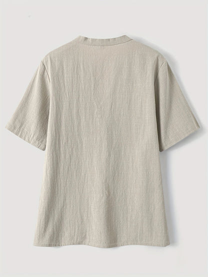Freya | Fashionable V-neck And Short Sleeve Blouse