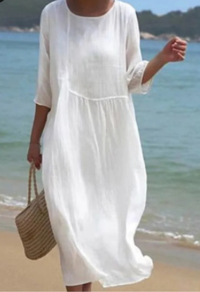 Loisa | Linen Front Panel Dress