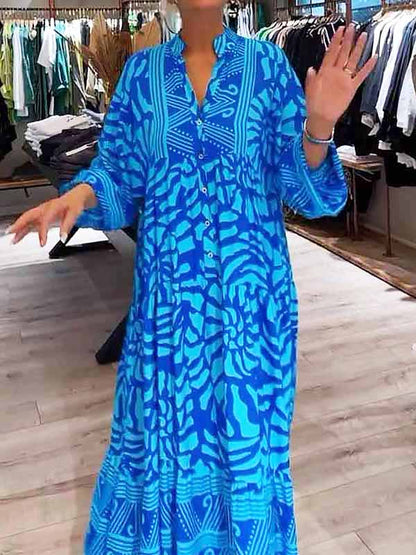 Azura | Printed V-Neck Dress