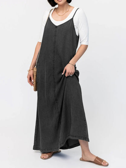 Pamela | Loose Fit Denim Maxi Dress
