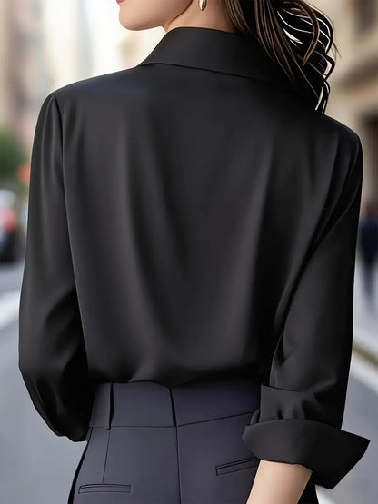 Rica |  Elegant Long Sleeve Button Down Shirt