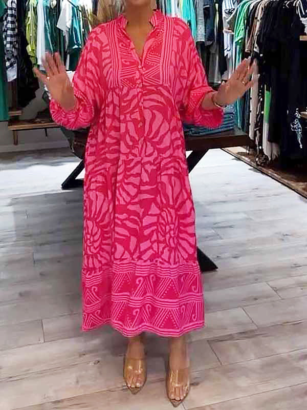 Azura | Printed V-Neck Dress