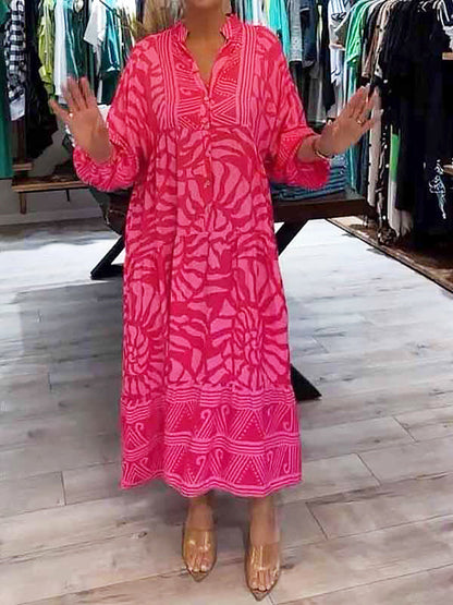 Azura | Printed V-Neck Dress