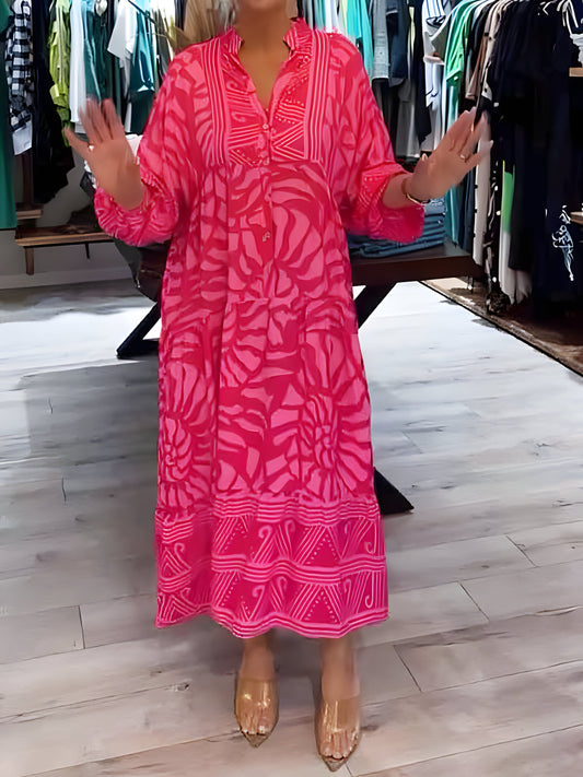 Rosie | Printed V-Neck Dress