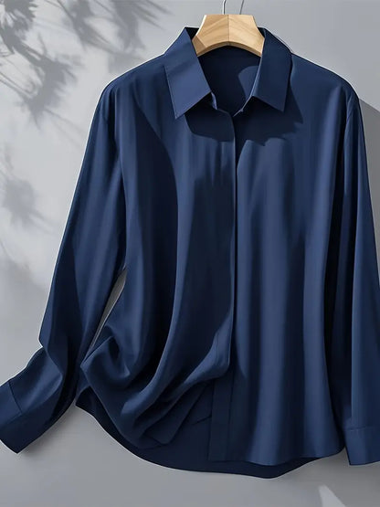 Rica |  Elegant Long Sleeve Button Down Shirt