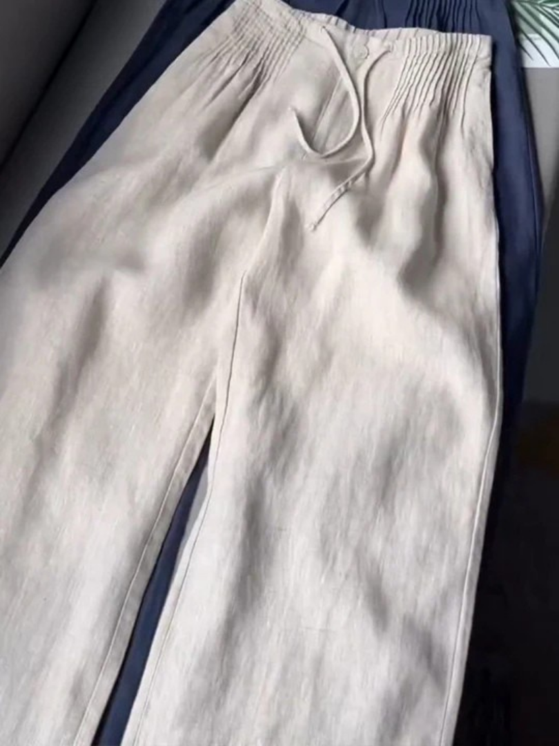 Dolly | Wide-leg Pants in Cotton and Linen Blend