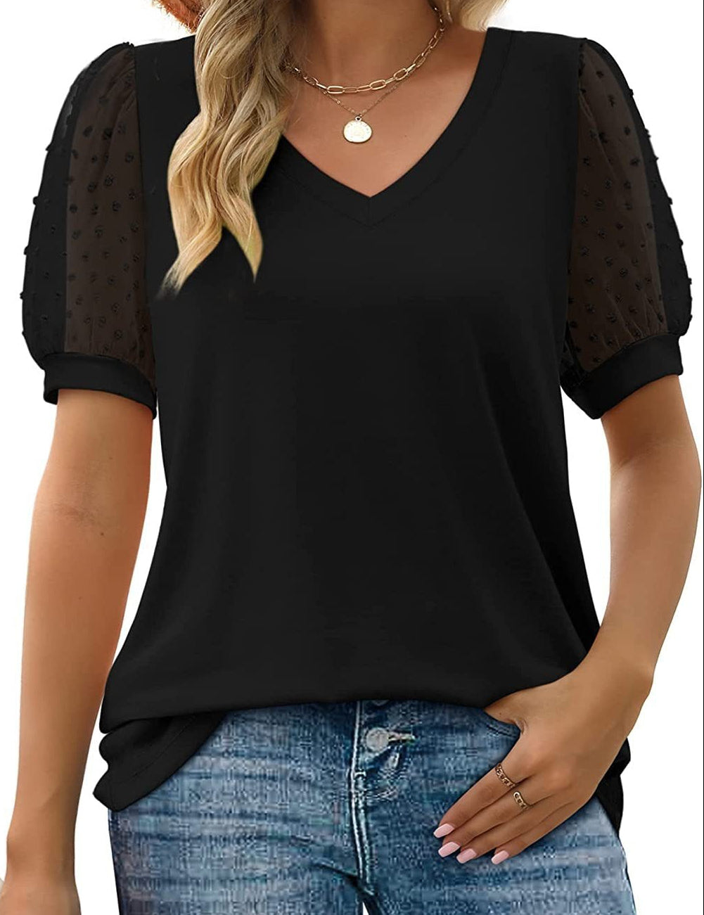 Helena | Sleek V-Neck Blouse