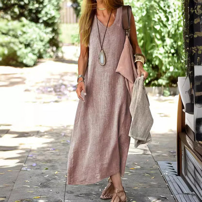 Josephine | Plus Size Long Solid Color Dress