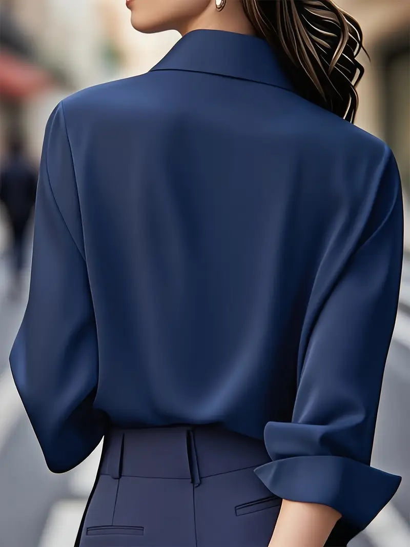 Rica |  Elegant Long Sleeve Button Down Shirt