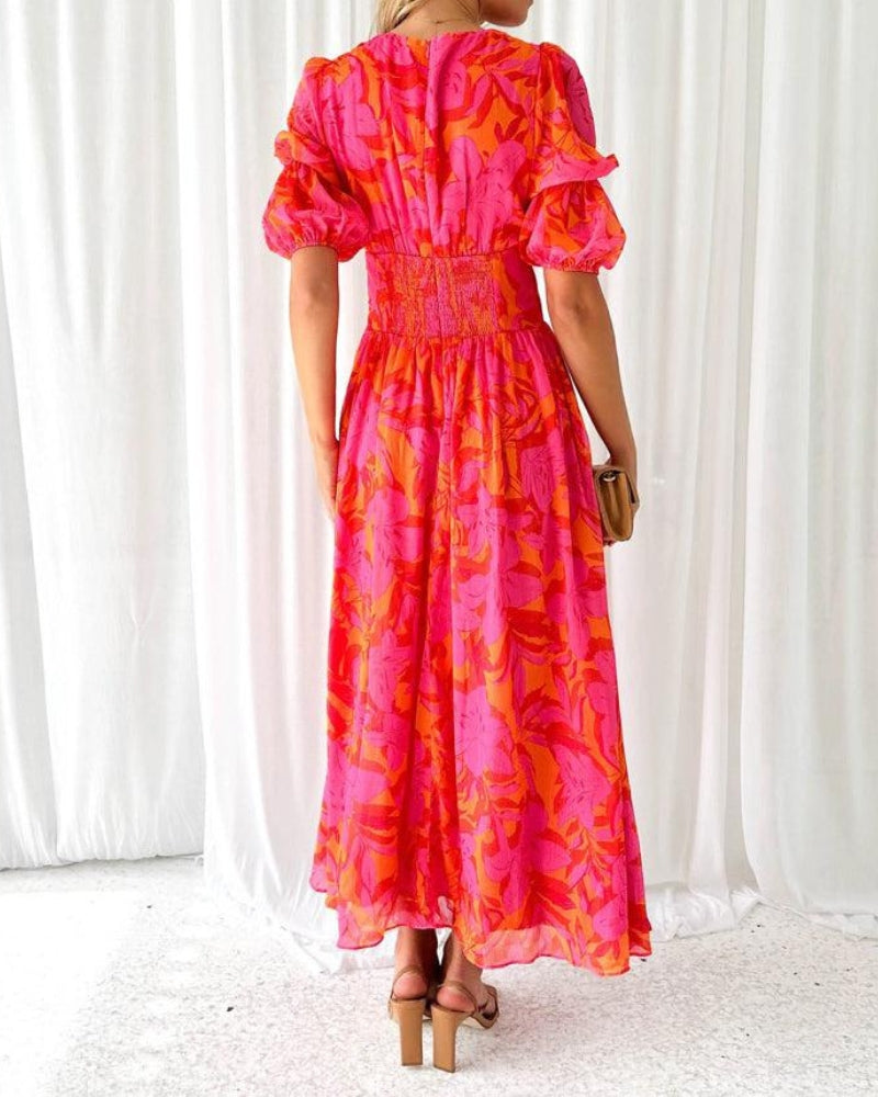 Zareen | Red Pink Maxi Dress