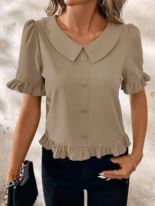 Maureen | Elegant Short Sleeve Blouse