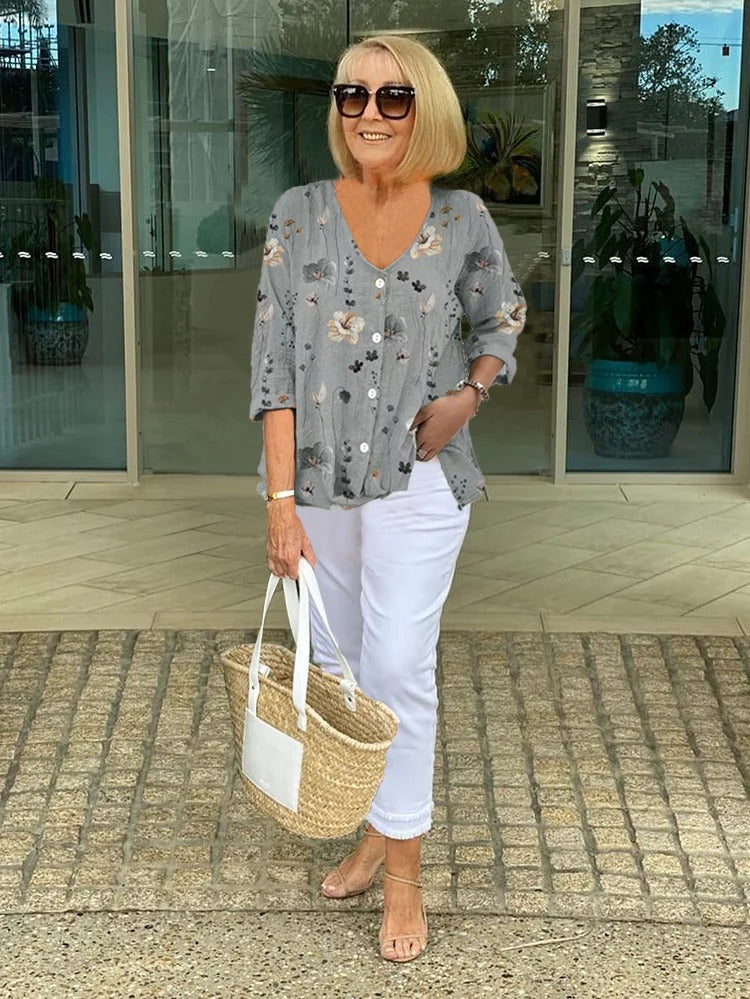 Eden | Elegant Blouse with Flowers