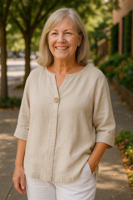 Simone | Blouse - Light. Flattering