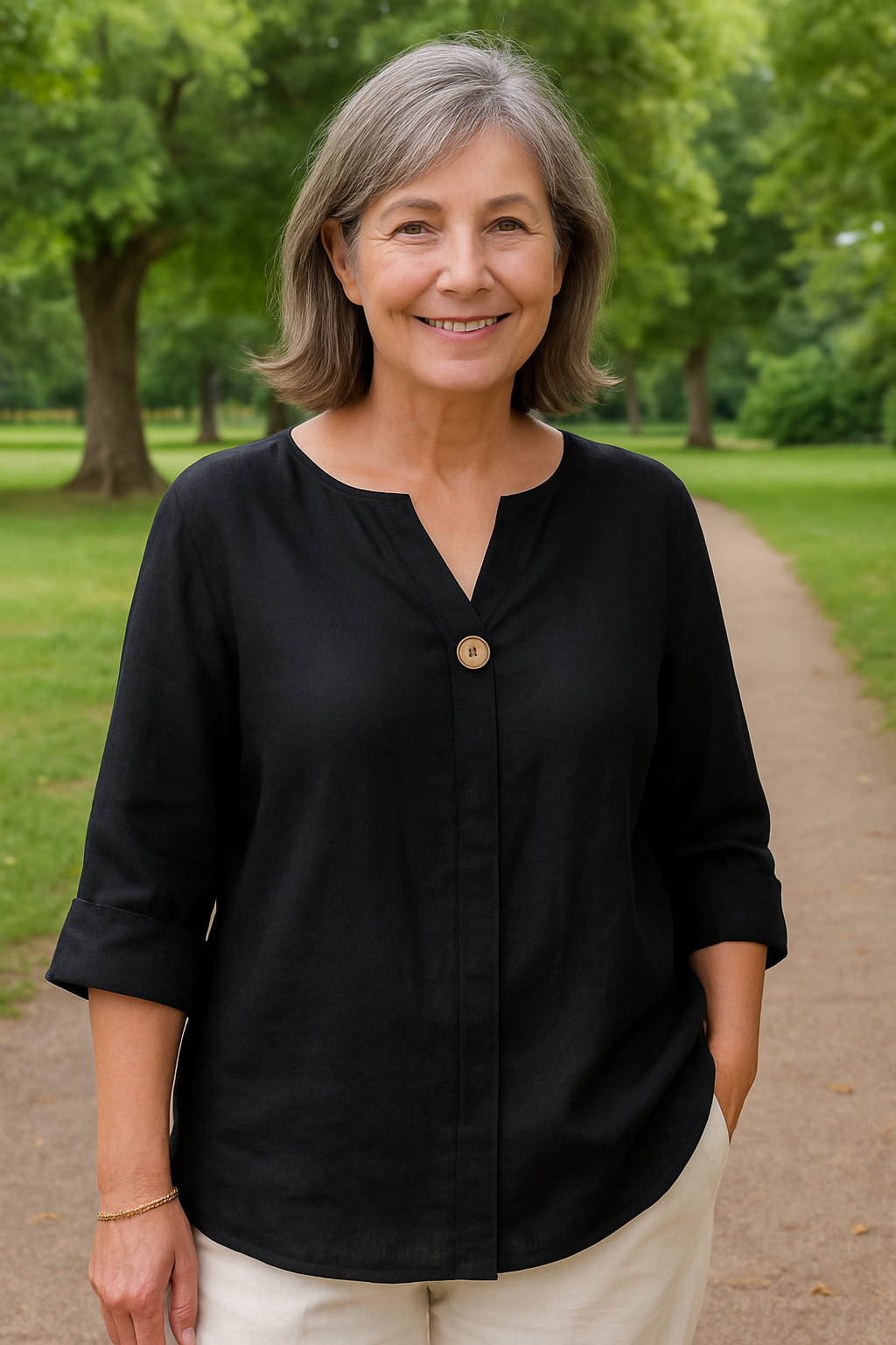 Simone | Blouse - Light. Flattering