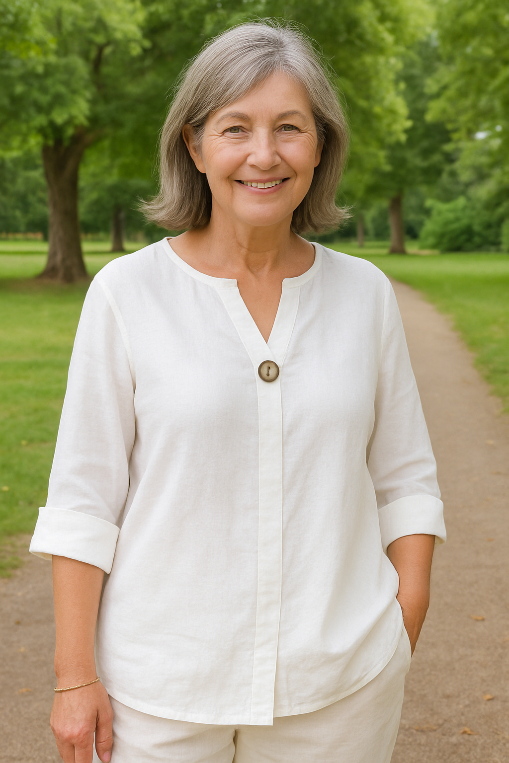 Simone | Blouse - Light. Flattering