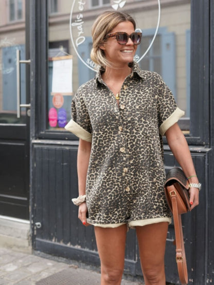 Emily | Leopard Print Shirt Dress