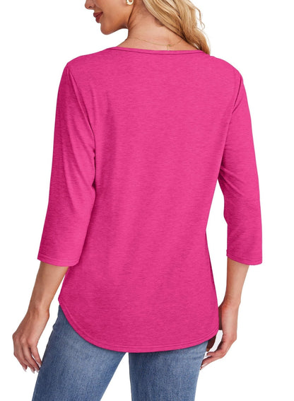Maya | Pleated 3/4 Sleeve Top