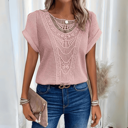 Briony | Soft Knit Lace Blouse