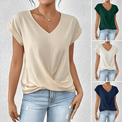 Karla | Twist Front V-Neck Top