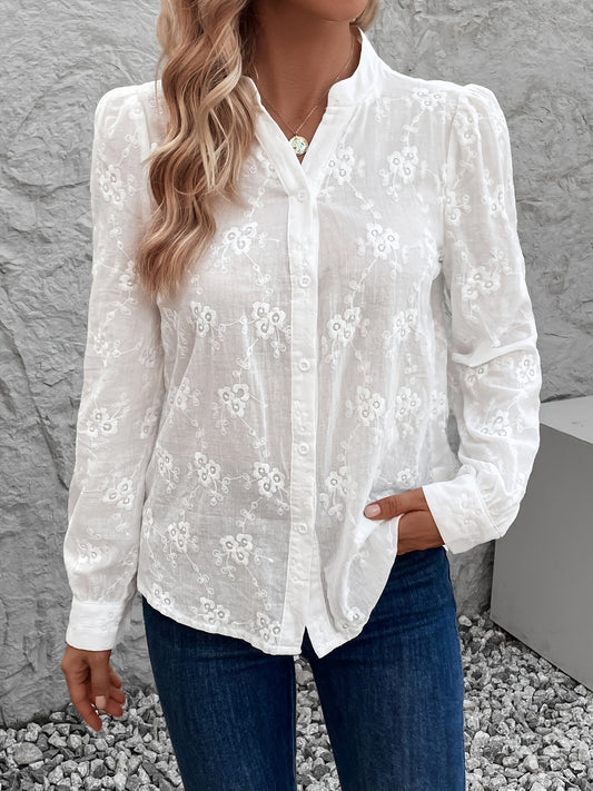 Mallee |  Long Sleeve Embroidery Shirt