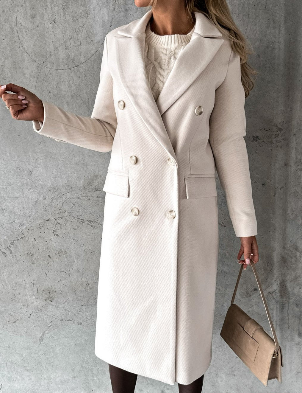Kate™ | Woolen Coat Long Fit Women