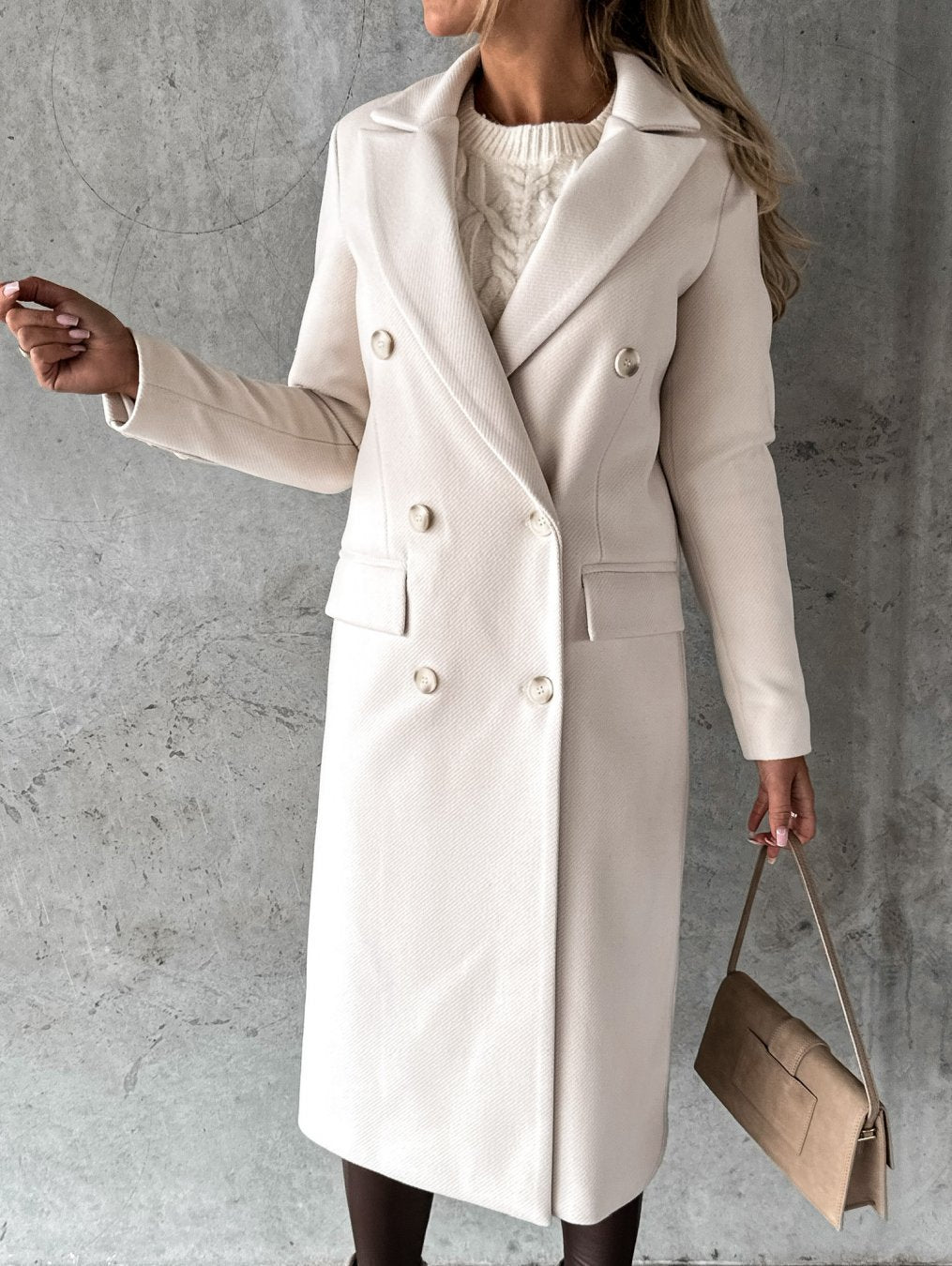 Kate™ | Woolen Coat Long Fit Women