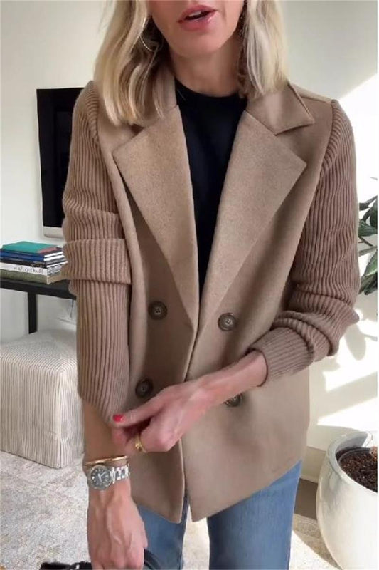 Moetara | Patchwork Sleeve Casual Coat
