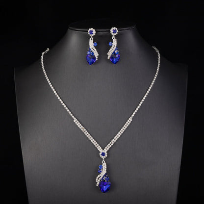 Nyla | Rhinestone Necklace Earrings Set