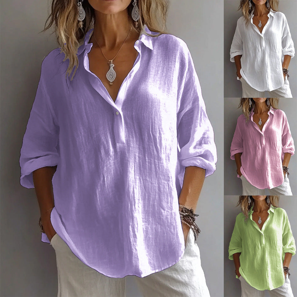 Ruth | Elegant V Neck Blouse