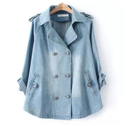 Moeralia | Stylish Denim Cape Coat