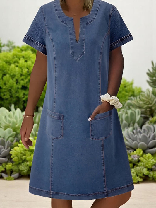 Daisy | Soft Denim Dress with Pockets