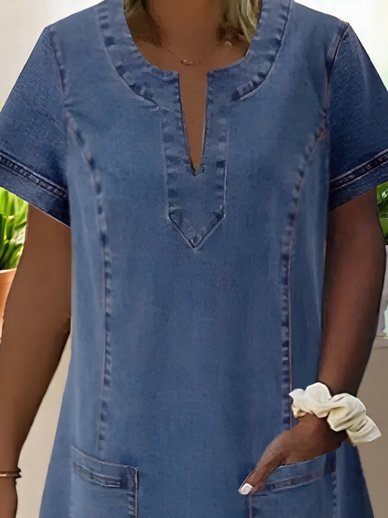 Daisy | Soft Denim Dress with Pockets