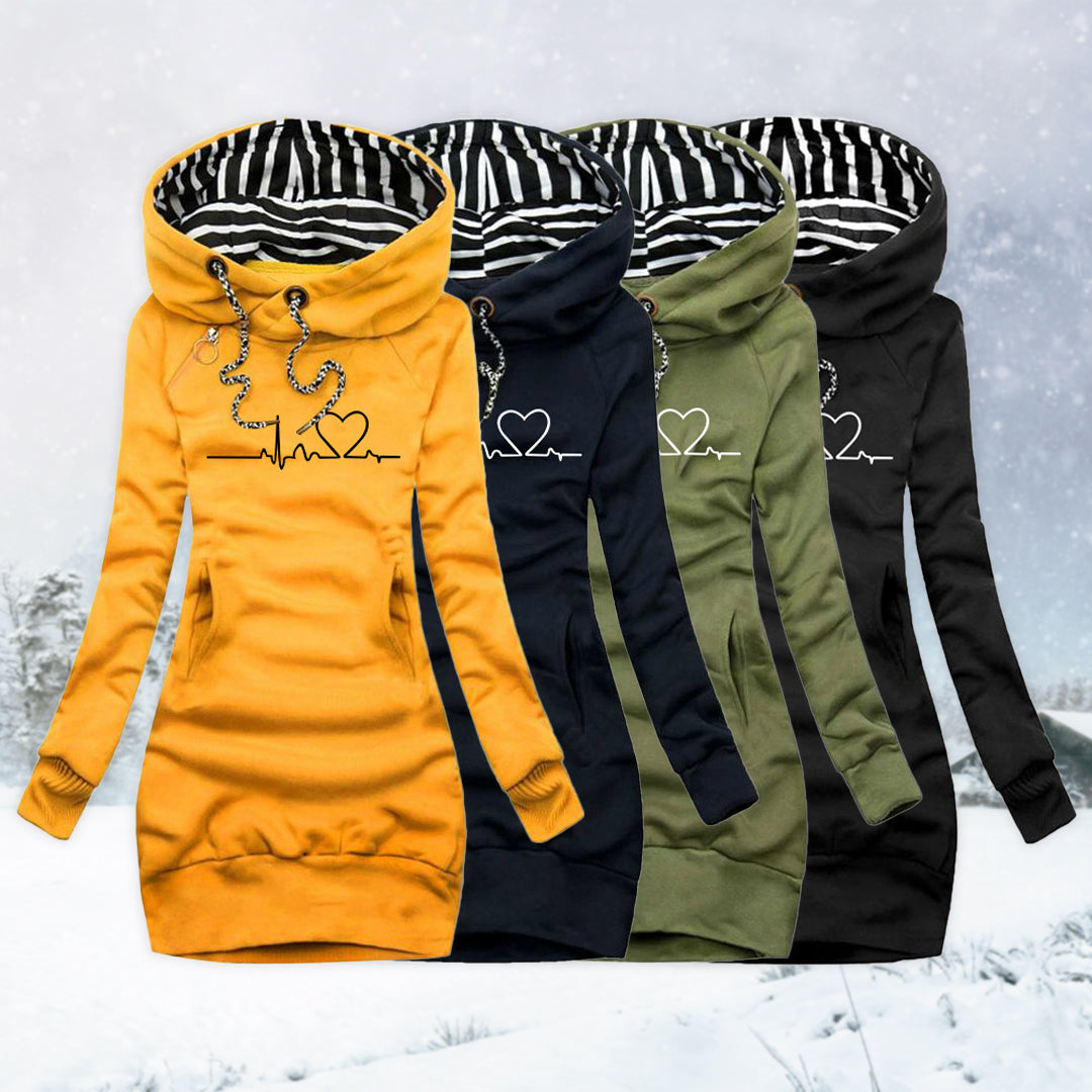 Yaralla | Dress-Sweater with Heartbeat Print