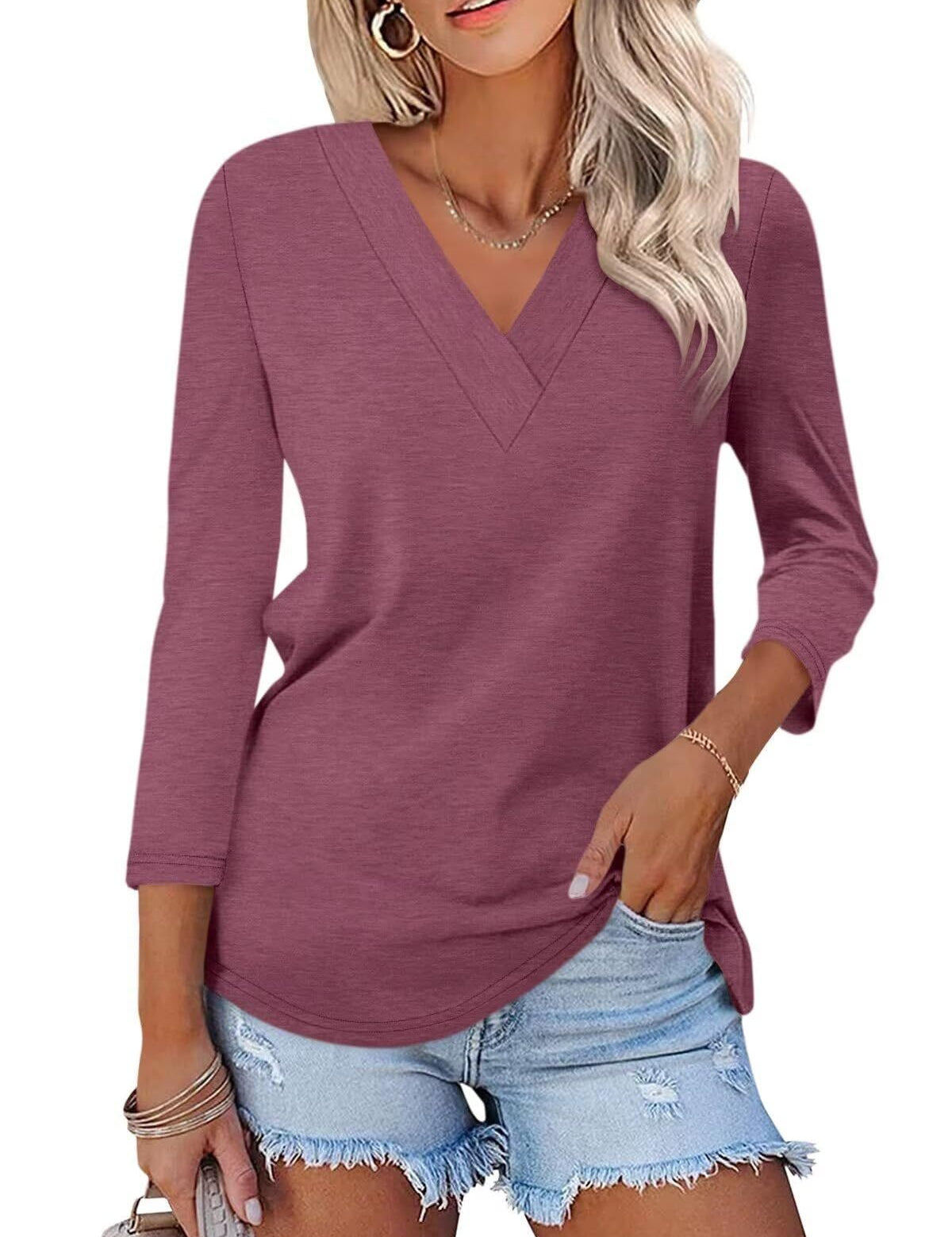 Mika | Classic V-Neck Tee