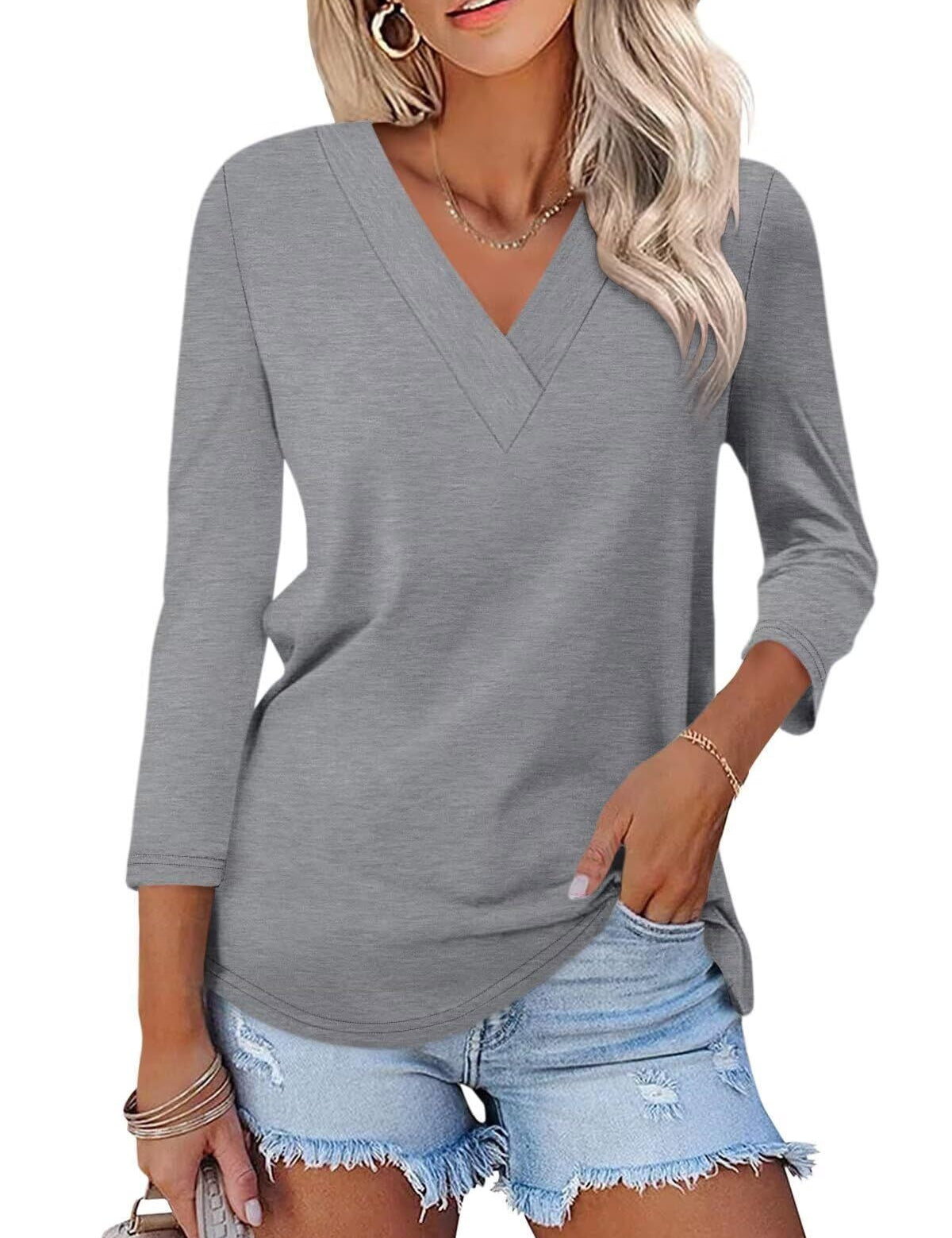 Mika | Classic V-Neck Tee