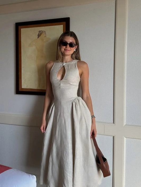 Jana | Linen Midi Dress