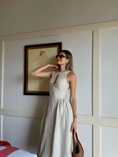 Jana | Linen Midi Dress