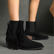 Tigra | Luxe Fringe Ankle Boots